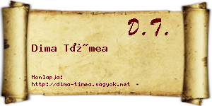 Dima Tímea névjegykártya